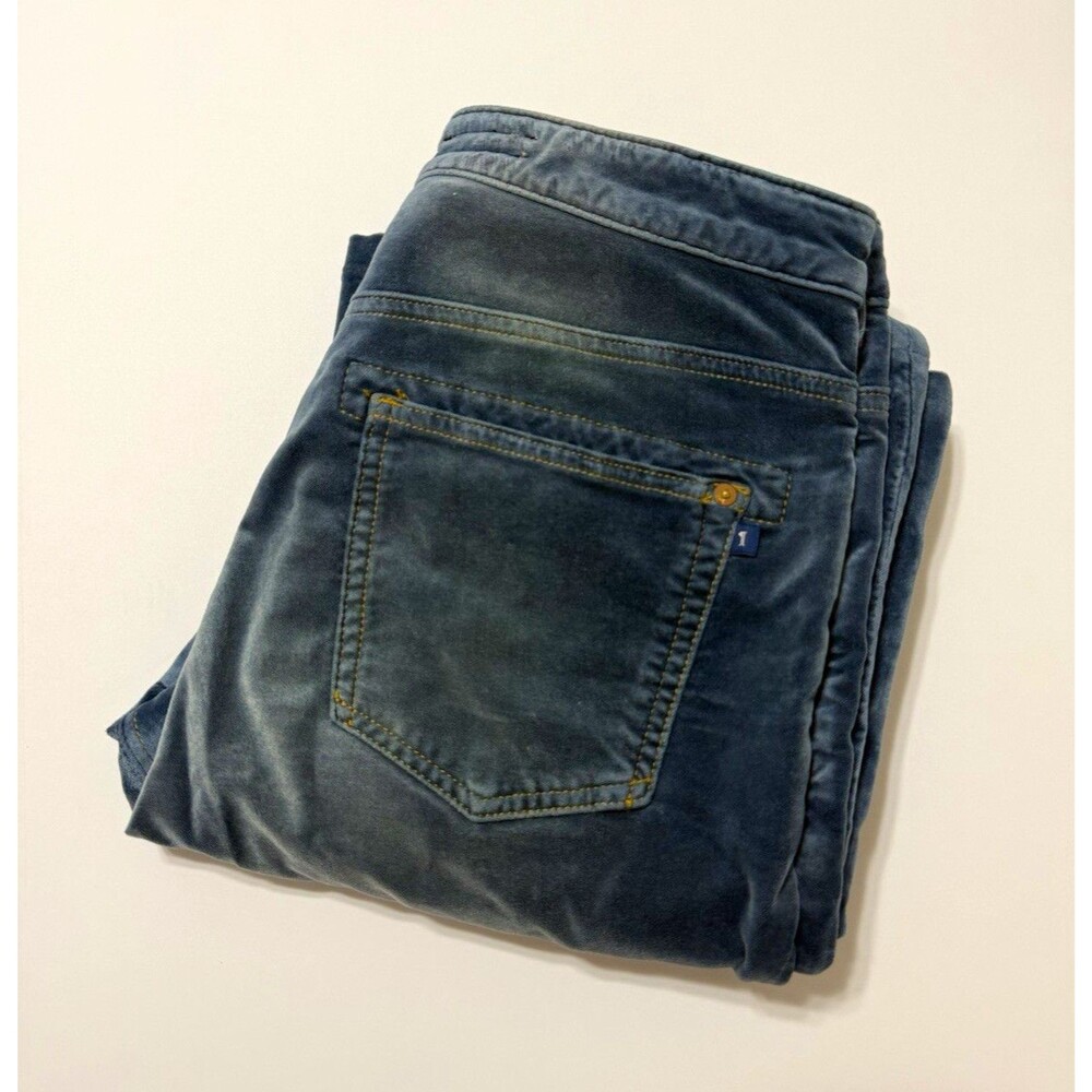 Anthropologie Pilcro The Icon Flare Corduroy Pants Blue Gray Size 30T Fits 32x32